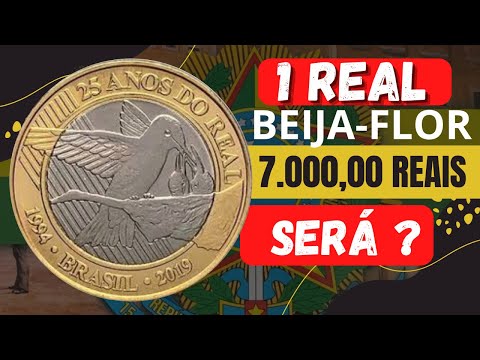 Qual é o valor da moeda de 1 real do beija-flor?