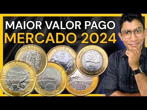 Qual é o valor das moedas das Olimpíadas?