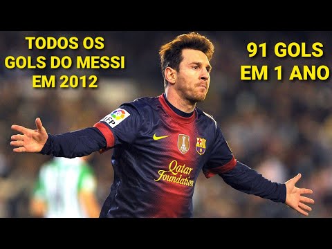 Qual foi a temporada em que Messi fez 91 gols?