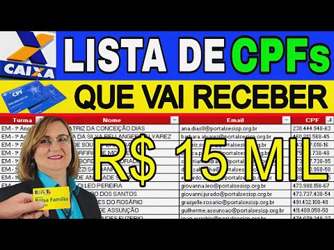 Quando será pago os 15 mil do Bolsa Família?