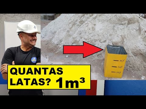 Quantas latas de areia são necessárias para um saco de cimento?