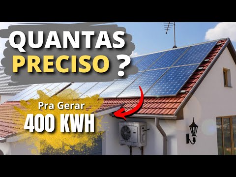 Quantas placas solares são necessárias para gerar 400 kWh?