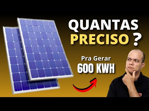 Quantas placas solares são necessárias para gerar 600 kWh?