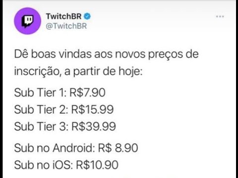 Quanto custa um sub na Twitch?