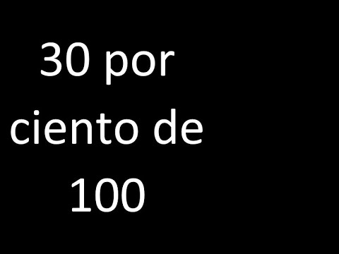 Quanto é 30% de 100?