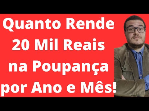 Quanto rende por mês um investimento de 20 mil na poupança?