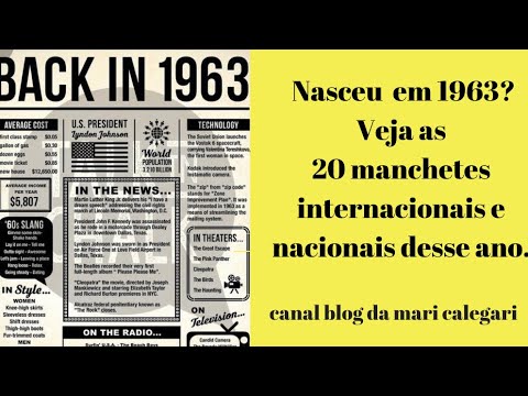 Quem nasceu em 1963, quantos anos tem hoje?