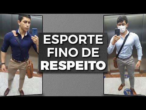 Traje esporte fino masculino pode usar calça jeans?