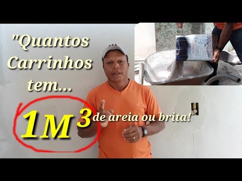 Um metro de areia equivale a quantos carrinhos de mão?